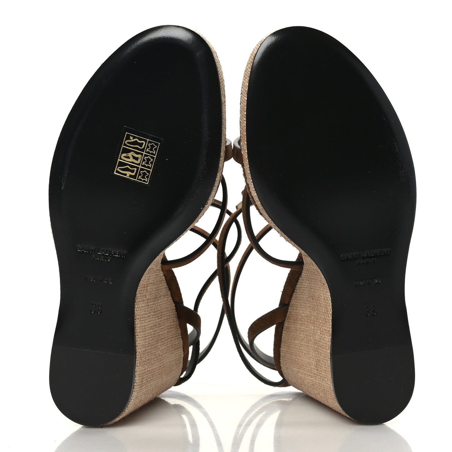 Suede Cassandra Espadrille Wedges 38 Brown