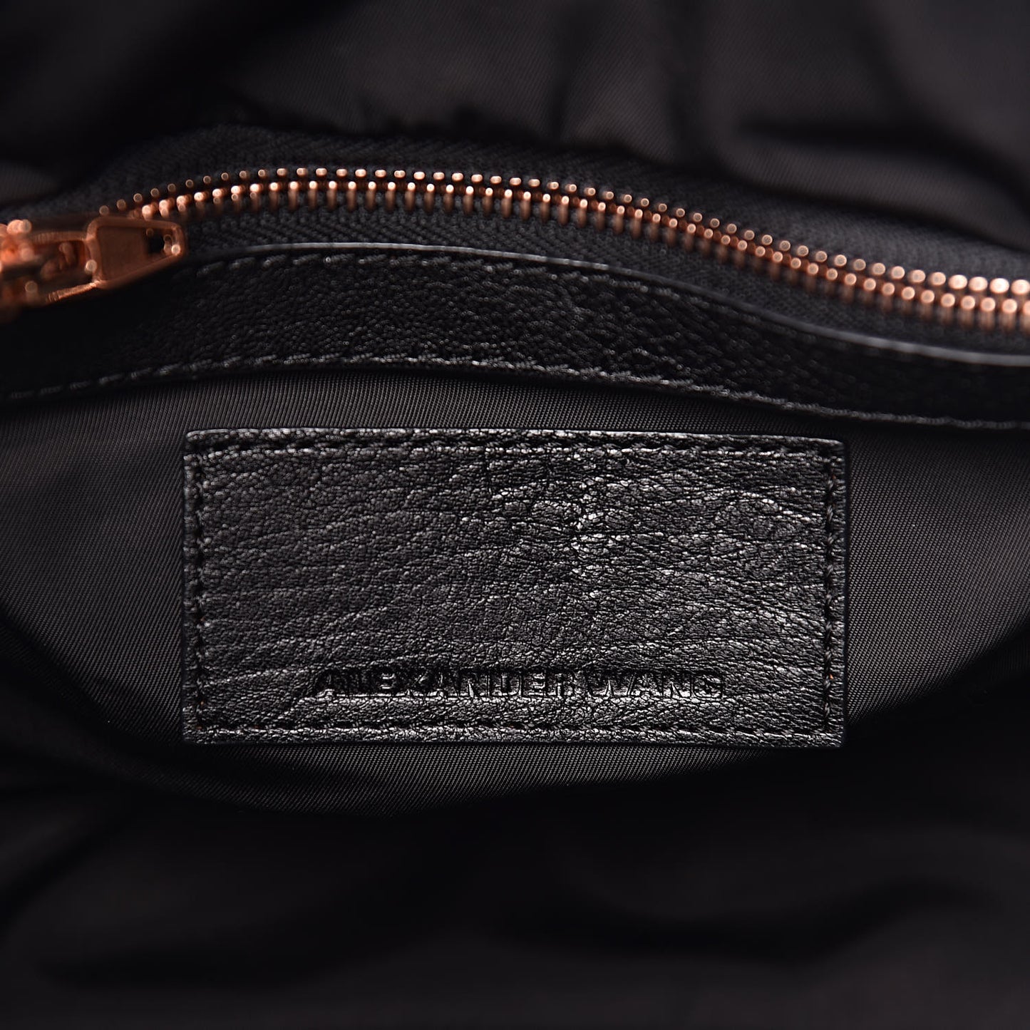 Pebbled Lambskin Rockie Black Rose Gold Hardware