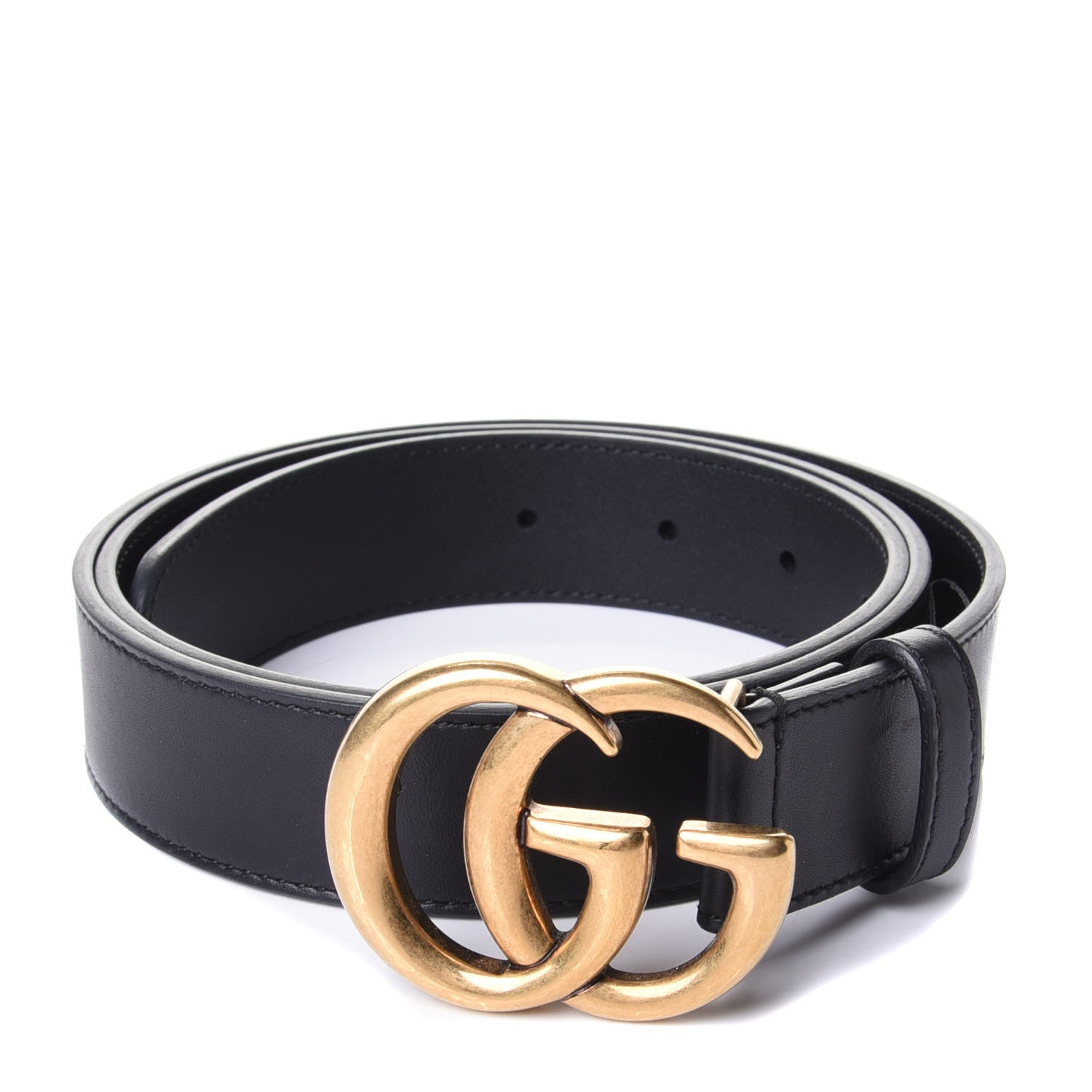 Gucci Calfskin Double G 30mm Belt 95 38 Black 1 of 4