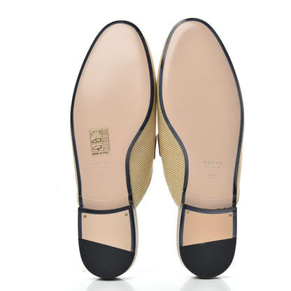 Gucci Canvas Vintage Charlotte Web Princetown Slippers 36 Sand Cuir 5 of 9