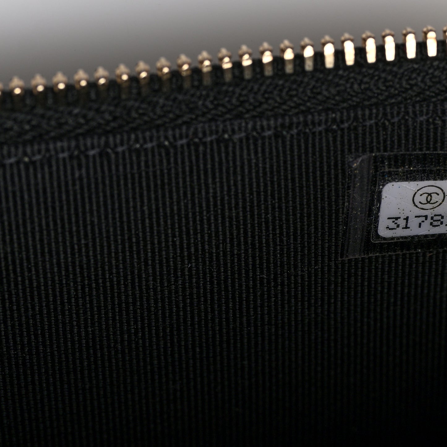 Lambskin Crochet Quilted Small Vanity Case With Chain Black