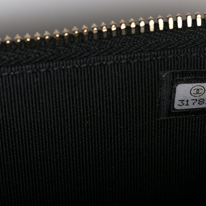 Chanel Lambskin Crochet Quilted Small Vanity Case With Chain Black 7 of 10