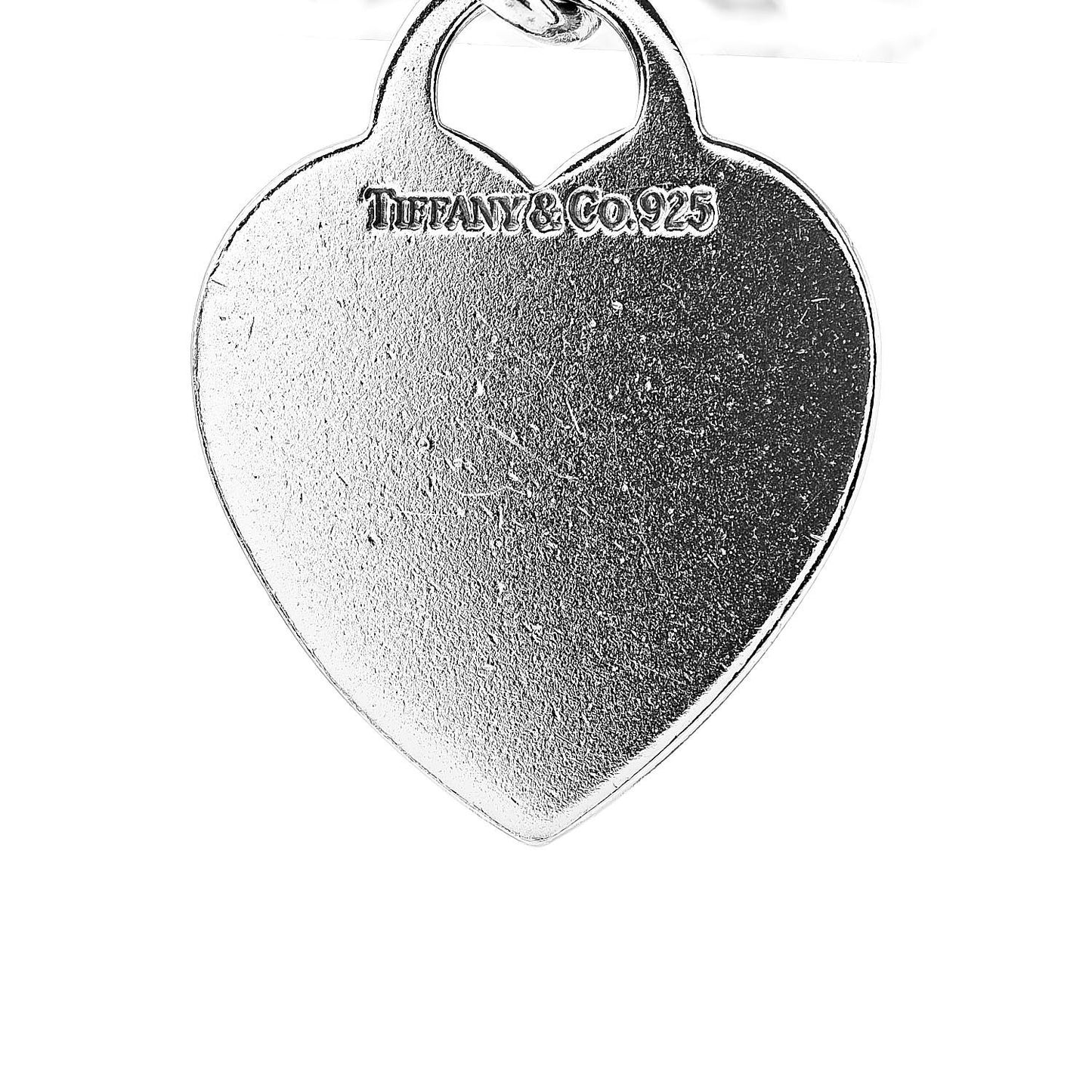 Sterling Silver Heart Tag Charm Bracelet