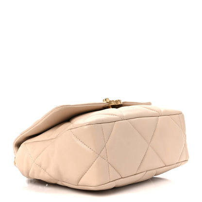 Chanel Lambskin Quilted Medium Chanel 19 Flap Light Beige 5 of 11