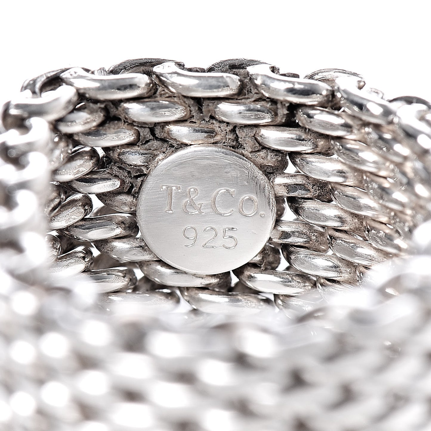 Sterling Silver Mesh Somerset Ring 52 6