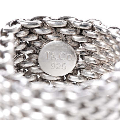 Tiffany Sterling Silver Mesh Somerset Ring 52 6 4 of 4
