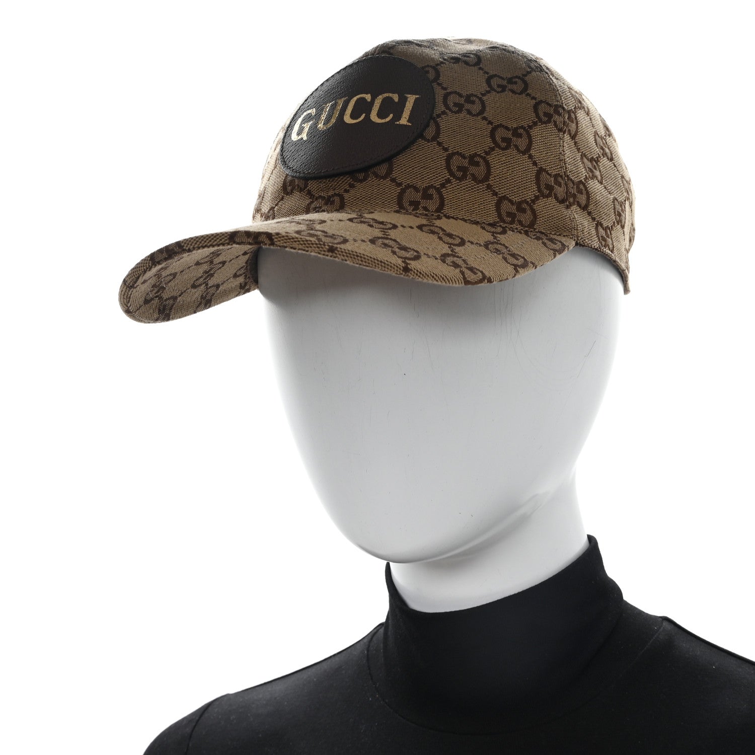 Gucci Monogram Textured Dollar Calfskin Zeno Baseball Hat XL Beige 2 of 10