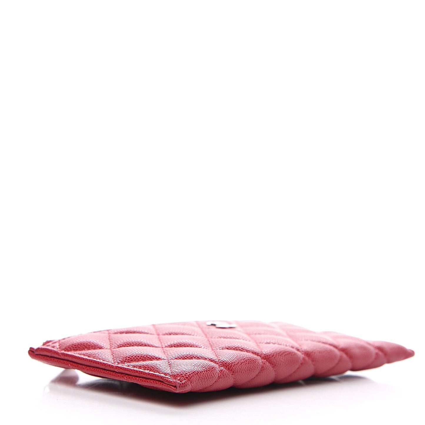 Caviar Quilted Classic Zip Pouch Red