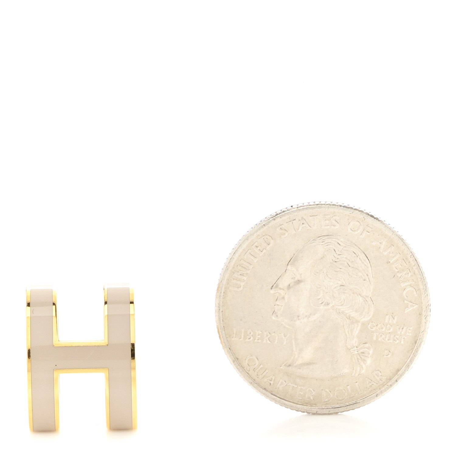Hermes Lacquered Gold Pop H Pendant Marron Glace 2 of 4