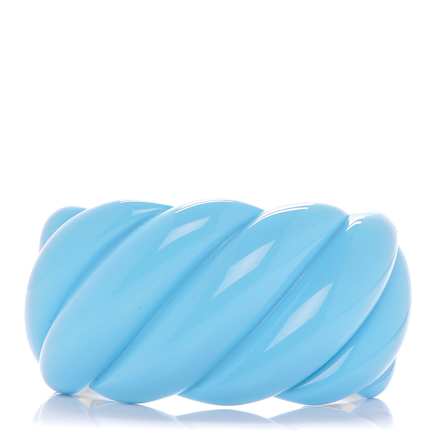 Sterling Silver Vermeil Turquoise Resin Sculpted Cable Cuff Bracelet