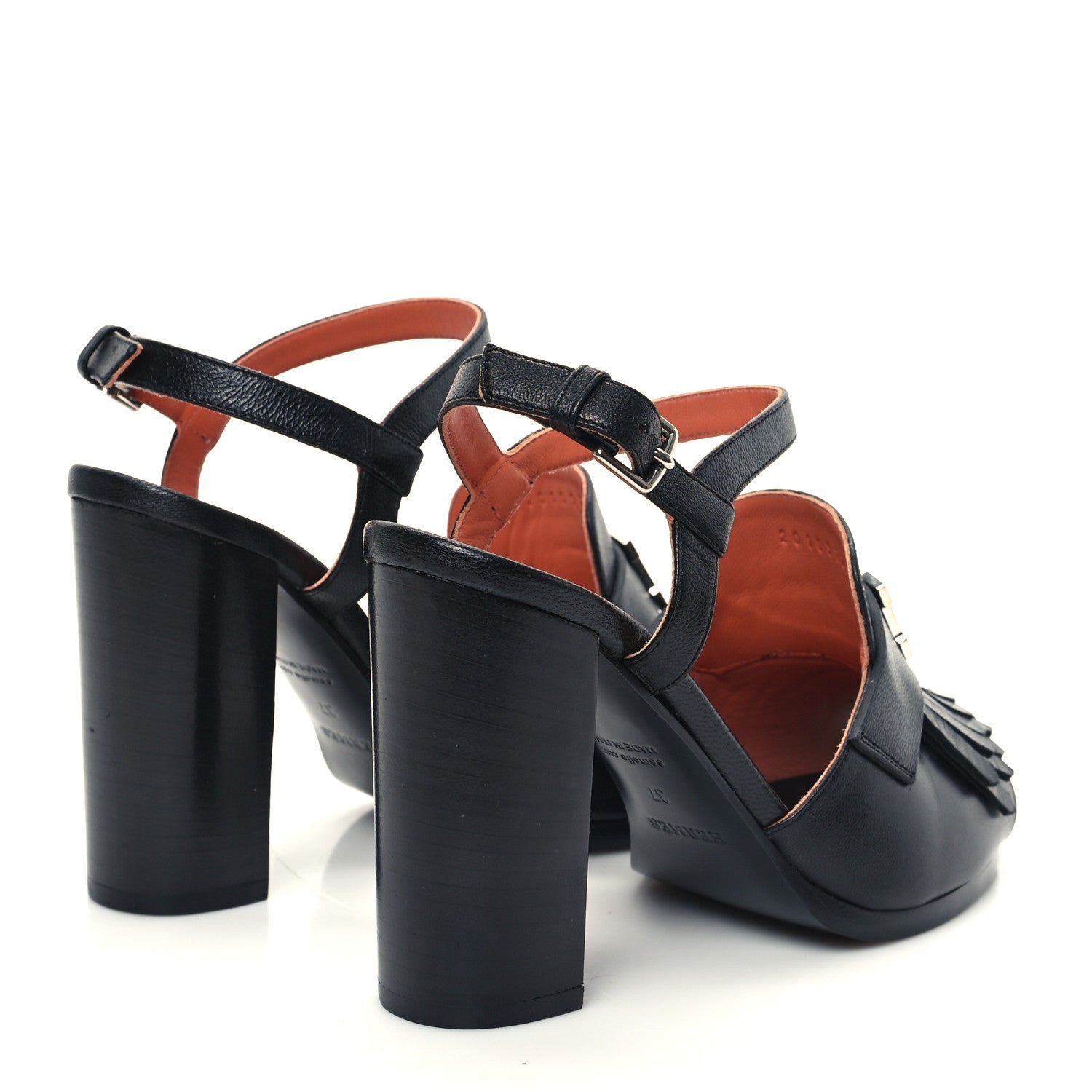 Hermes Goatskin Alesia Sandals 37 Black 5 of 10