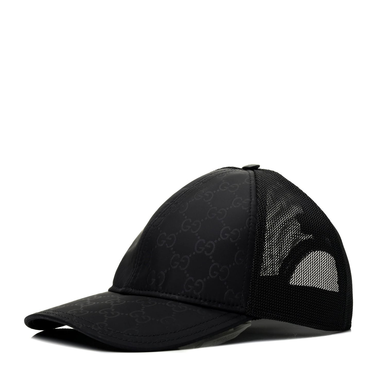 Nylon Monogram Baseball Hat L Black