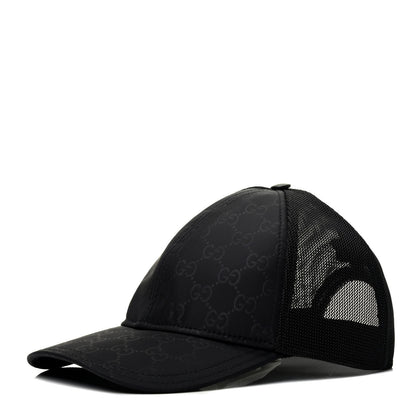 Gucci Nylon Monogram Baseball Hat L Black 1 of 3