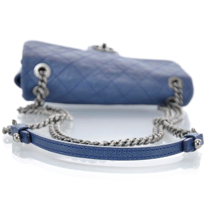 Chanel Caviar Quilted Medium Simply CC Flap Blue 5 of 10