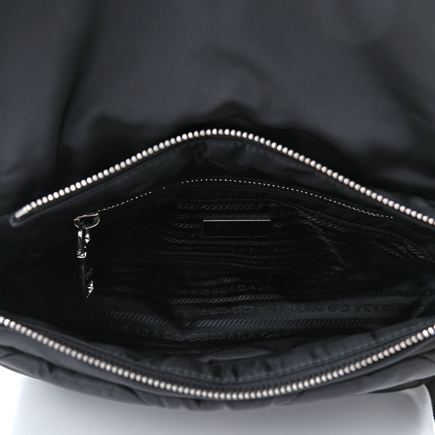 Prada Re-Nylon Quilted Padded Flap Shoulder Bag Black 4 of 4