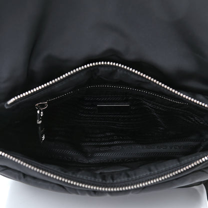 Prada Re-Nylon Quilted Padded Flap Shoulder Bag Black 4 of 4