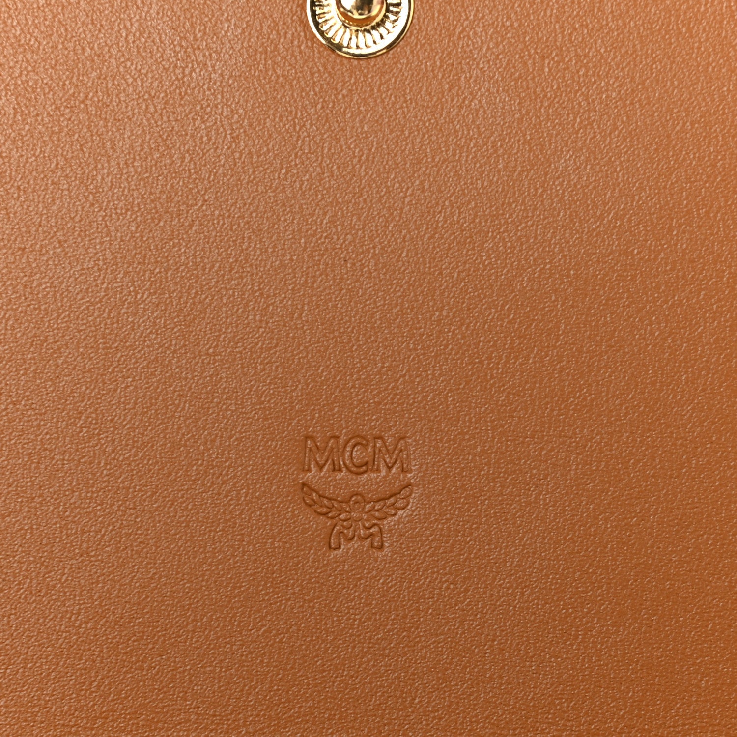 MCM Visetos Large Trifold Flap Wallet Cognac 6 of 8