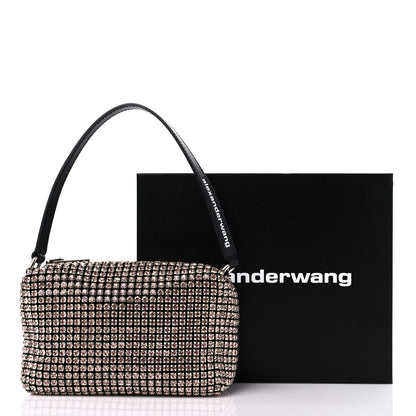 Alexander Wang Mesh Crystal Rhinestone Mini Heiress Pouch Pink 10 of 10