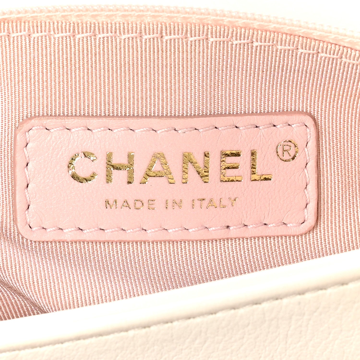 Chanel Grained Calfskin Stitched Medium Chevron Chic Top Handle Flap White 7 of 10