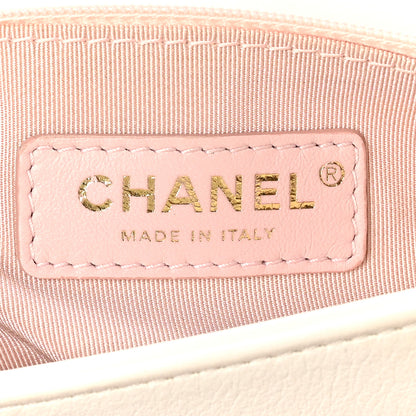 Chanel Grained Calfskin Stitched Medium Chevron Chic Top Handle Flap White 7 of 10