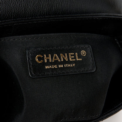 Chanel Calfskin Chevron Quilted Mini Messenger Flap Black 7 of 12