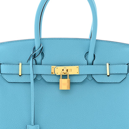 Hermes Togo Birkin 30 Blue Du Nord 7 of 13