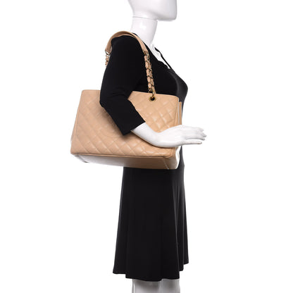 Chanel Caviar Quilted Grand Shopping Tote GST Beige Clair 2 of 10