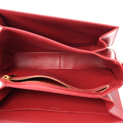 Celine Shiny Calfskin Medium Triomphe Red 5 of 11