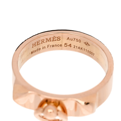 Hermes 18K Rose Gold PM Collier De Chien Ring 54 7 4 of 5