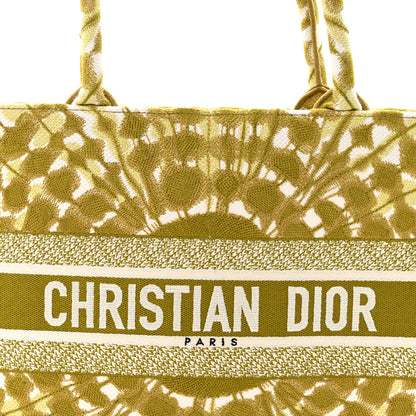Christian Dior Canvas Embroidered Tie Dye Medium Book Tote Green 8 of 12
