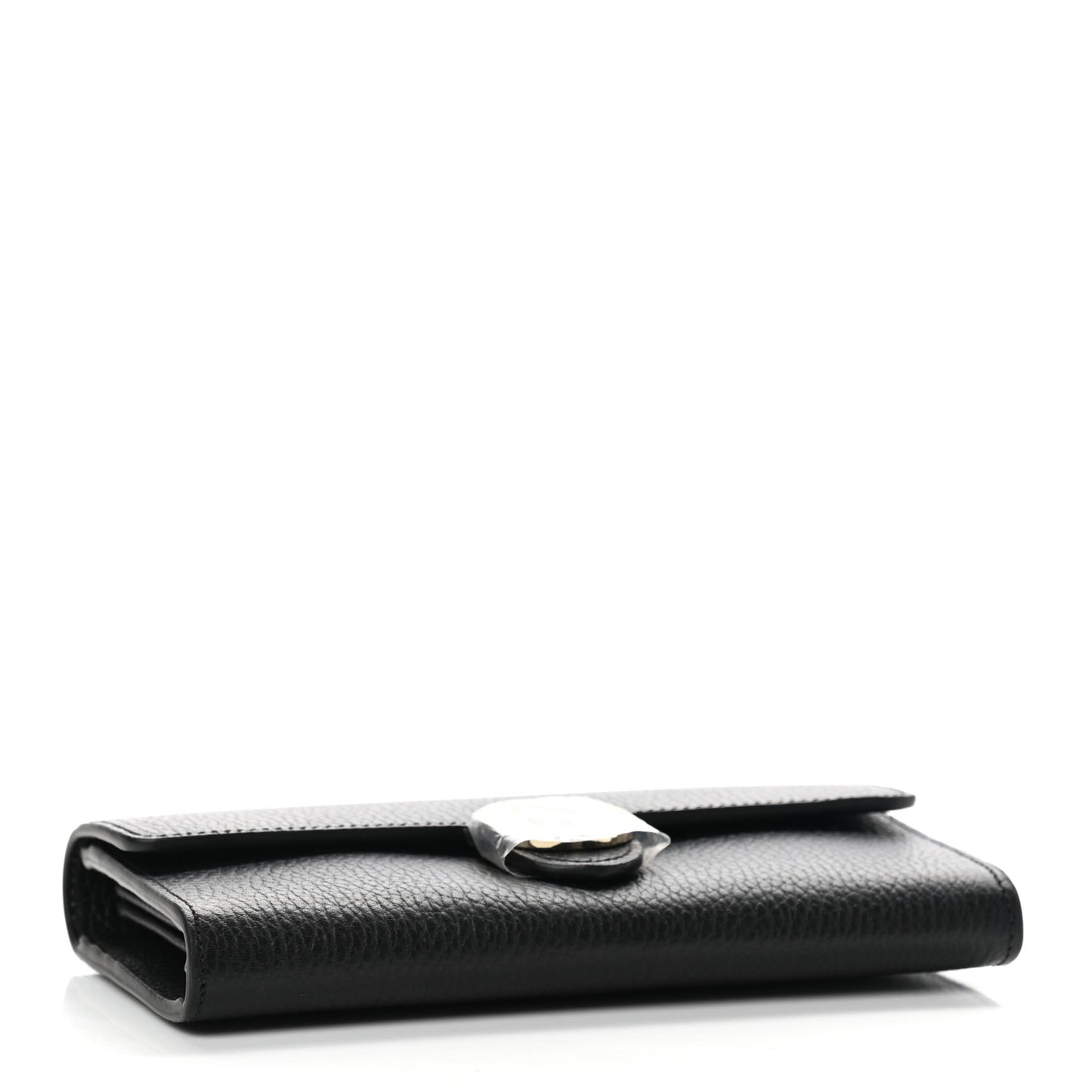 Dollar Calfskin Interlocking G Continental Wallet Black
