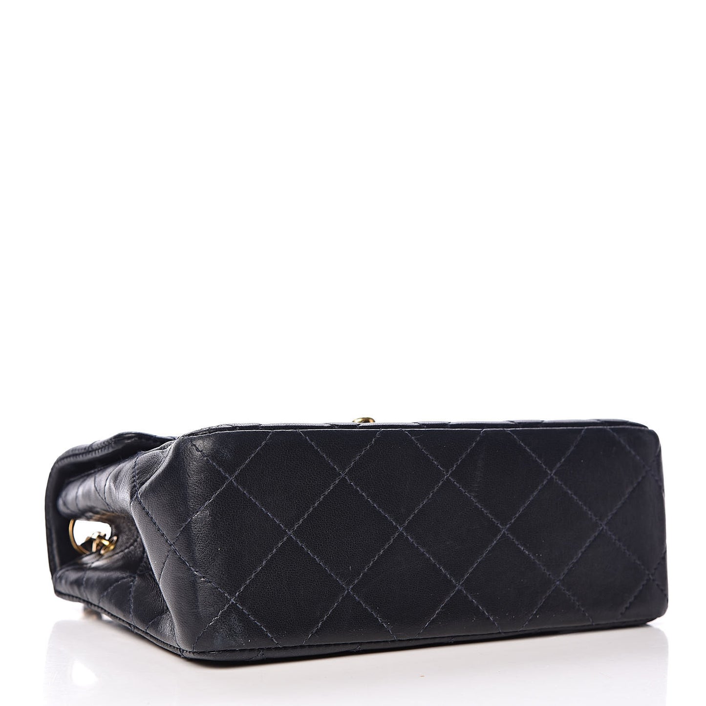 Lambskin Quilted Mini Square Flap Navy
