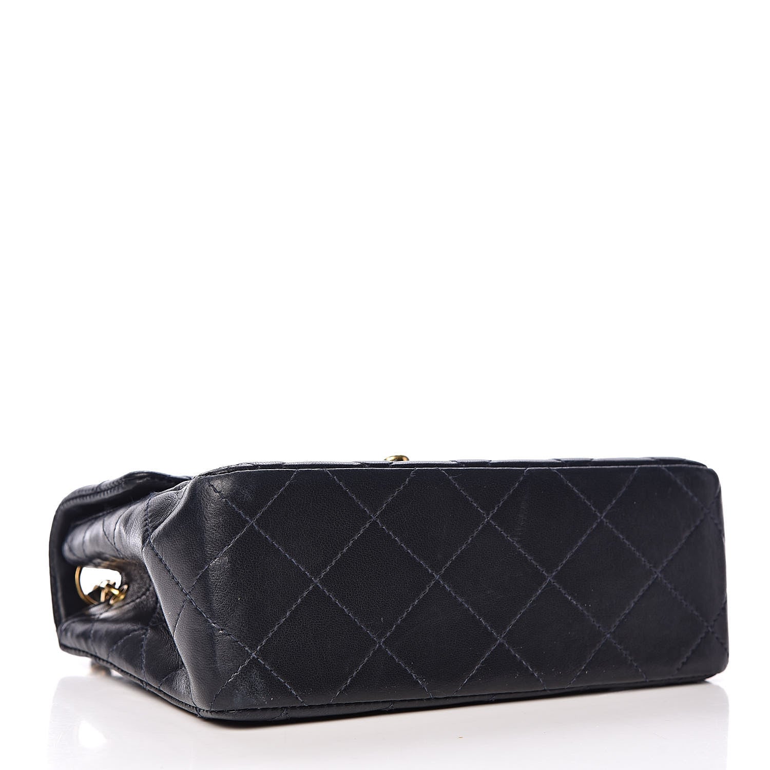 Chanel Lambskin Quilted Mini Square Flap Navy 4 of 15