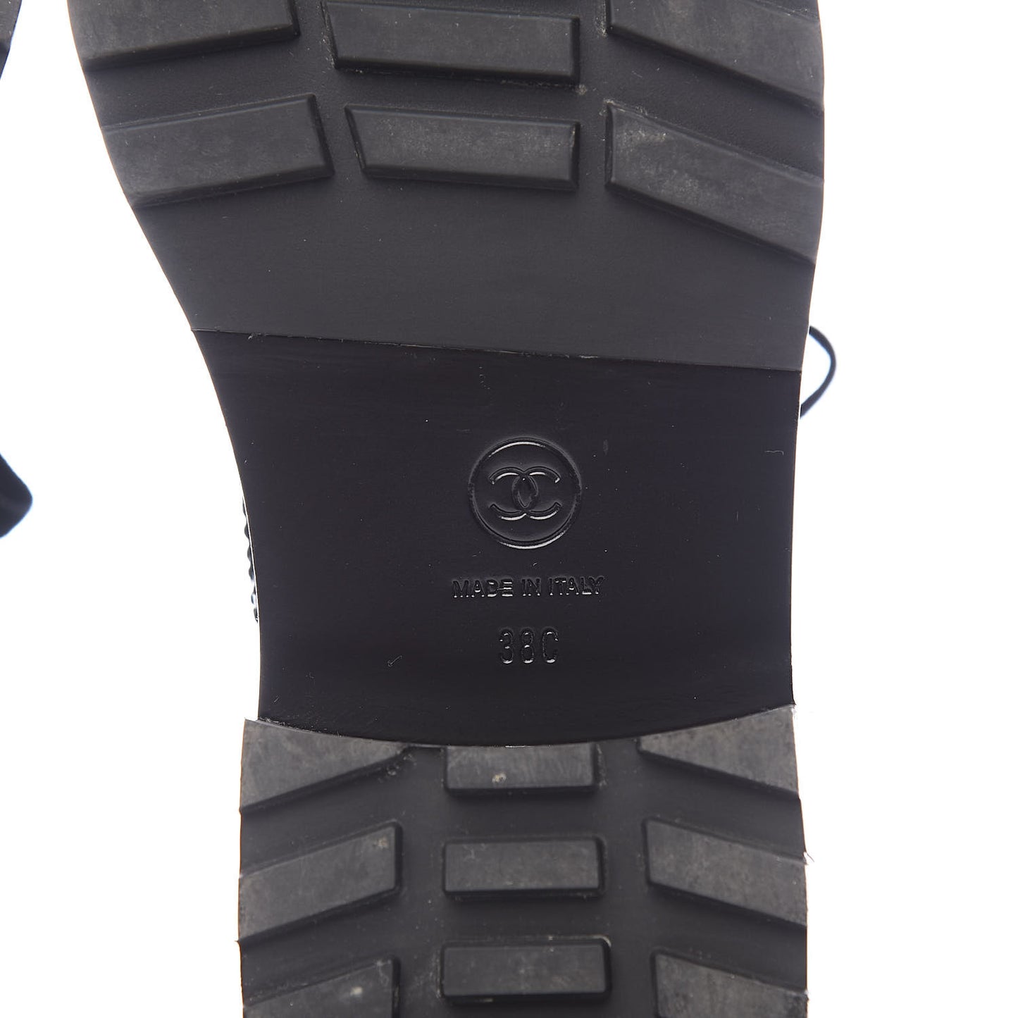 Calfskin Velvet Pearl Combat Short Boots 38 Black