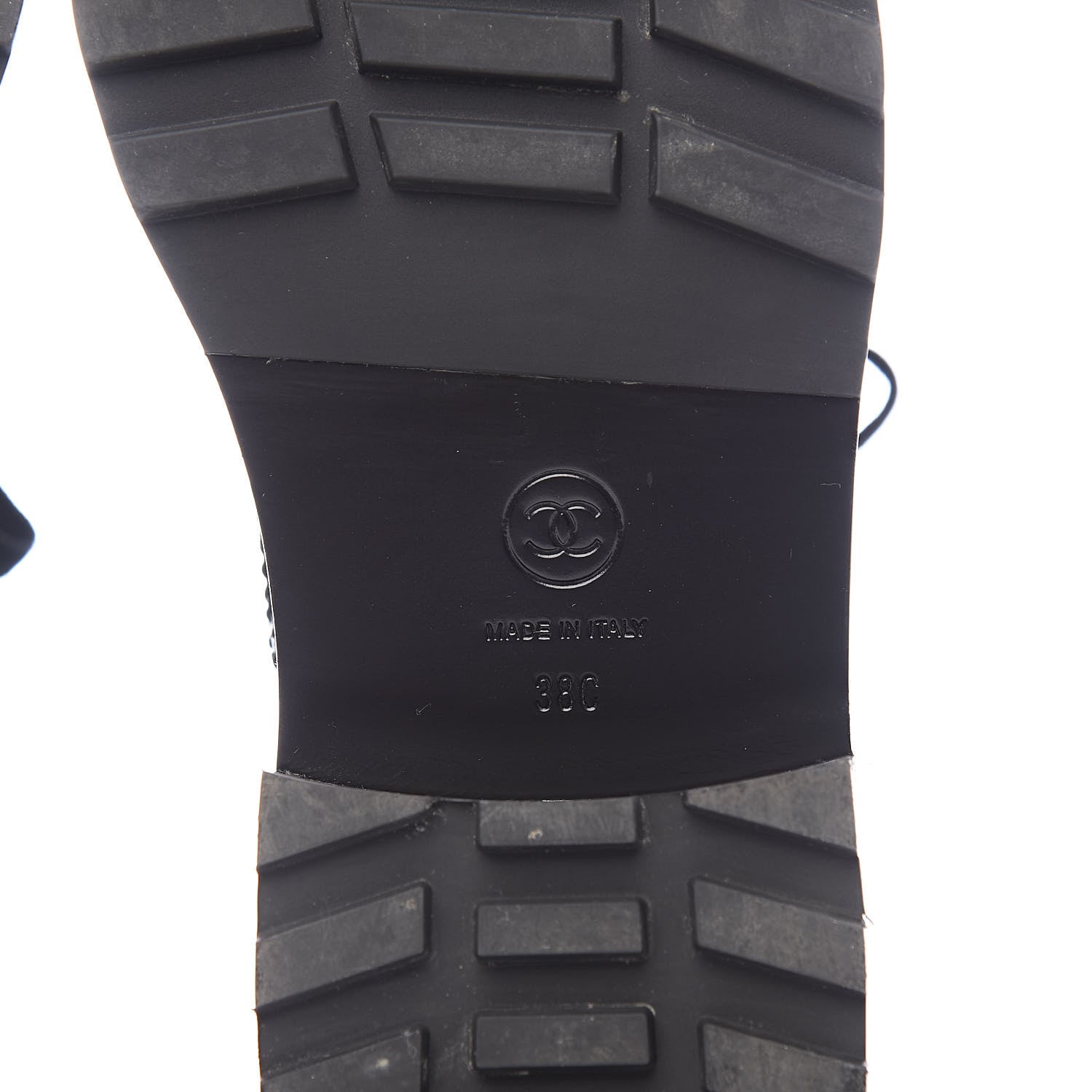 Chanel Calfskin Velvet Pearl Combat Short Boots 38 Black 6 of 8