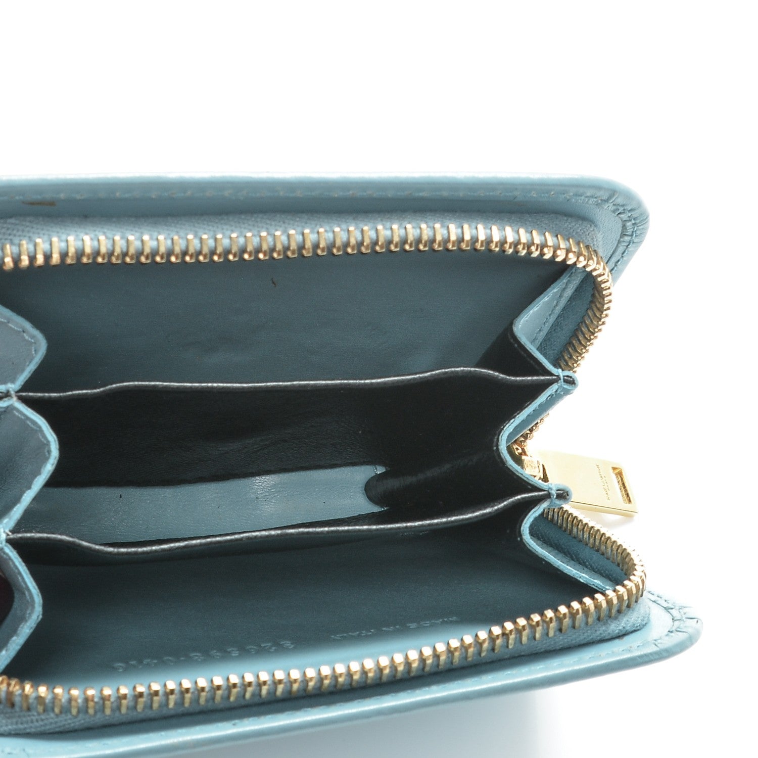 Saint Laurent Calfskin Small Coin Purse Blue Glacier 5 of 8