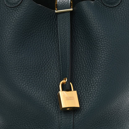 Hermes Taurillon Clemence Picotin Lock 18 PM Vert Cypress 8 of 10