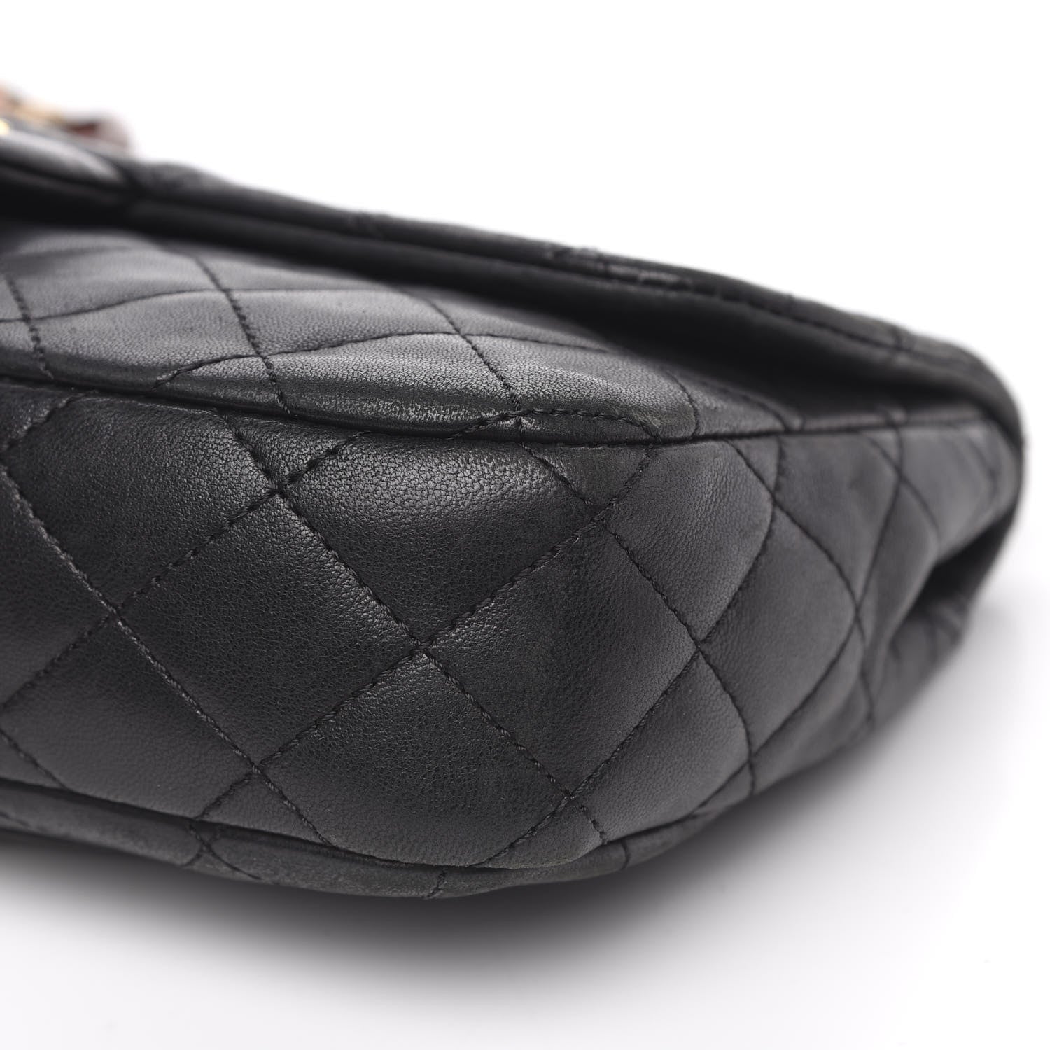 Chanel Lambskin Quilted Medium Cruise Charm Single Flap Black 9 of 16