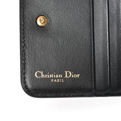 Christian Dior Calfskin Stars Voyageur French Wallet Black 6 of 8