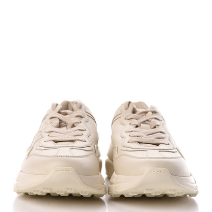 Gucci Calfskin Logo Womens Rhyton Sneakers 37.5 Ivory 2 of 9