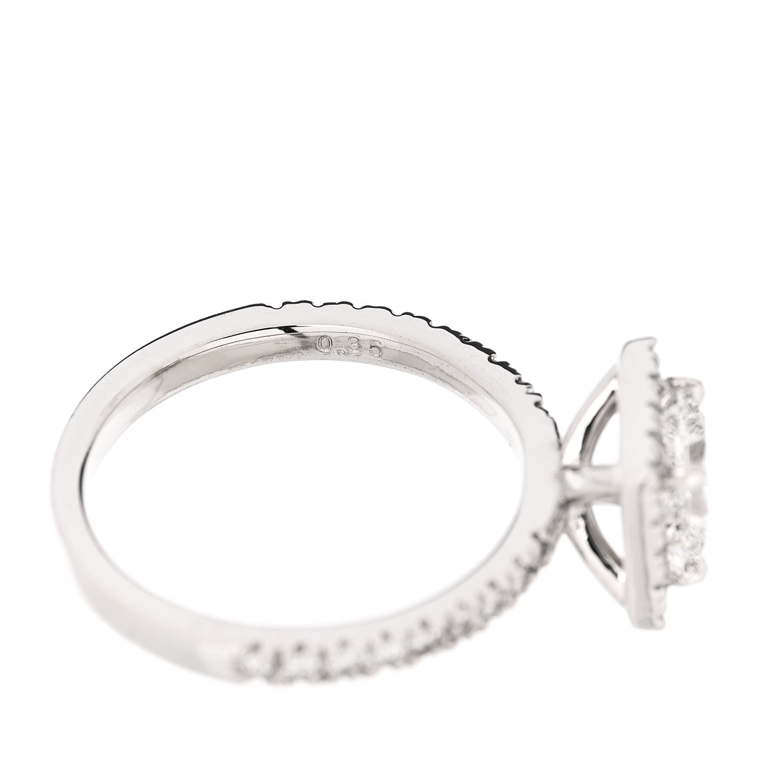 Parker & West by FASHIONPHILE 18K White Gold Diamond .96ctw Princess Cut Engagement Ring  52 6 10 of 10
