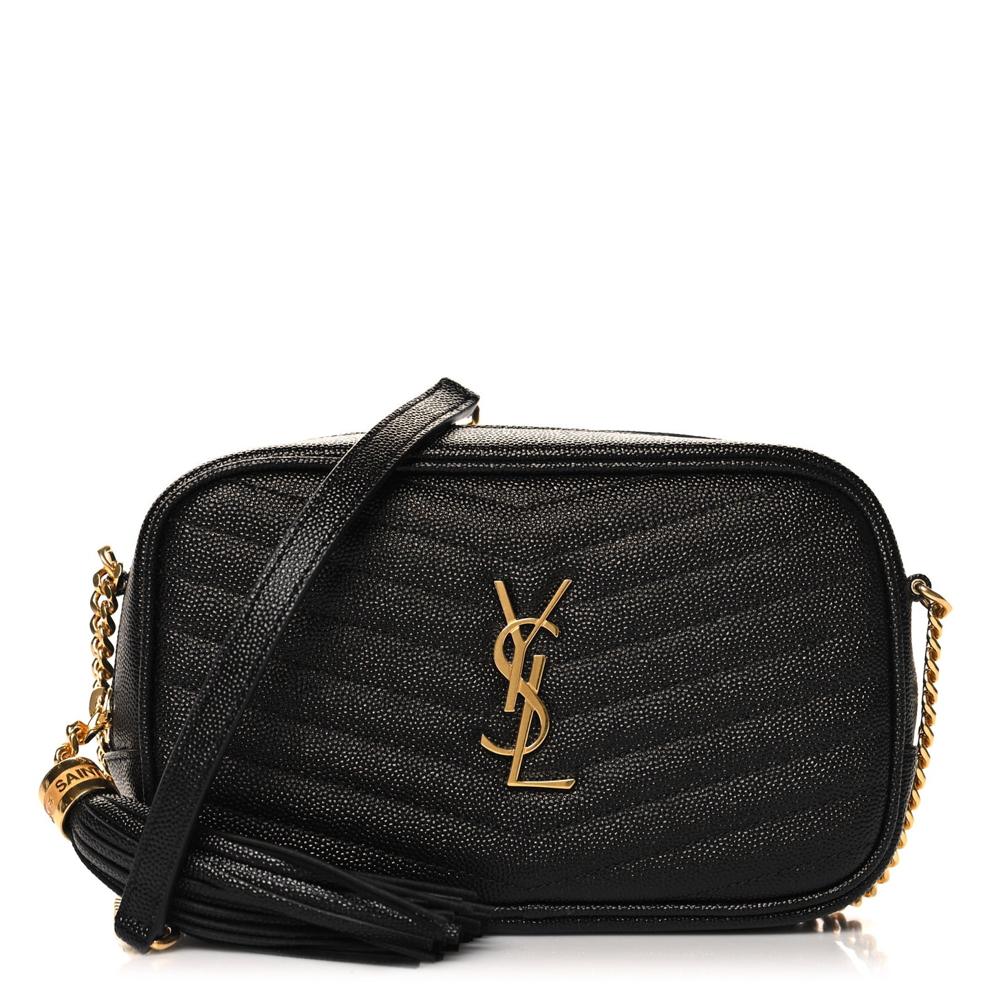 Grain De Poudre Matelasse Monogram Mini Lou Camera Bag Black