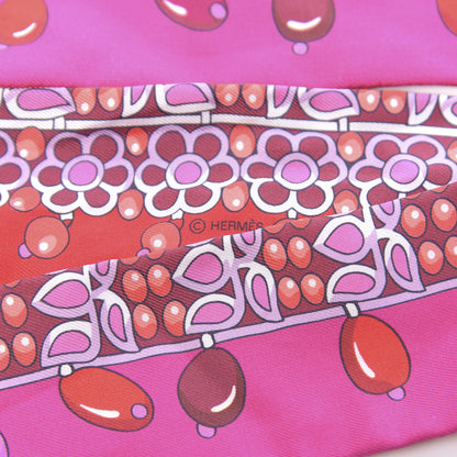 Hermes Silk Parures Des Maharajas Twilly Fuchsia Parme Rouge 4 of 4