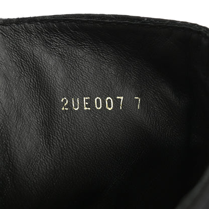 Prada Spazzolato Rois Re-Nylon Metal Triangle Logo Mens Monolith Pouch Pocket 60mm Combat Boots 7 Black 11 of 13
