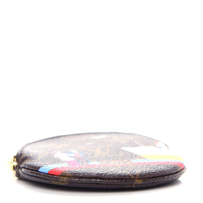 Louis Vuitton Monogram 2016 Christmas Animation Round Coin Purse Rouge 4 of 8