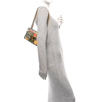 Gucci GG Supreme Monogram Tian Small Padlock Shoulder Bag Beige Multicolor New Acero 2 of 10