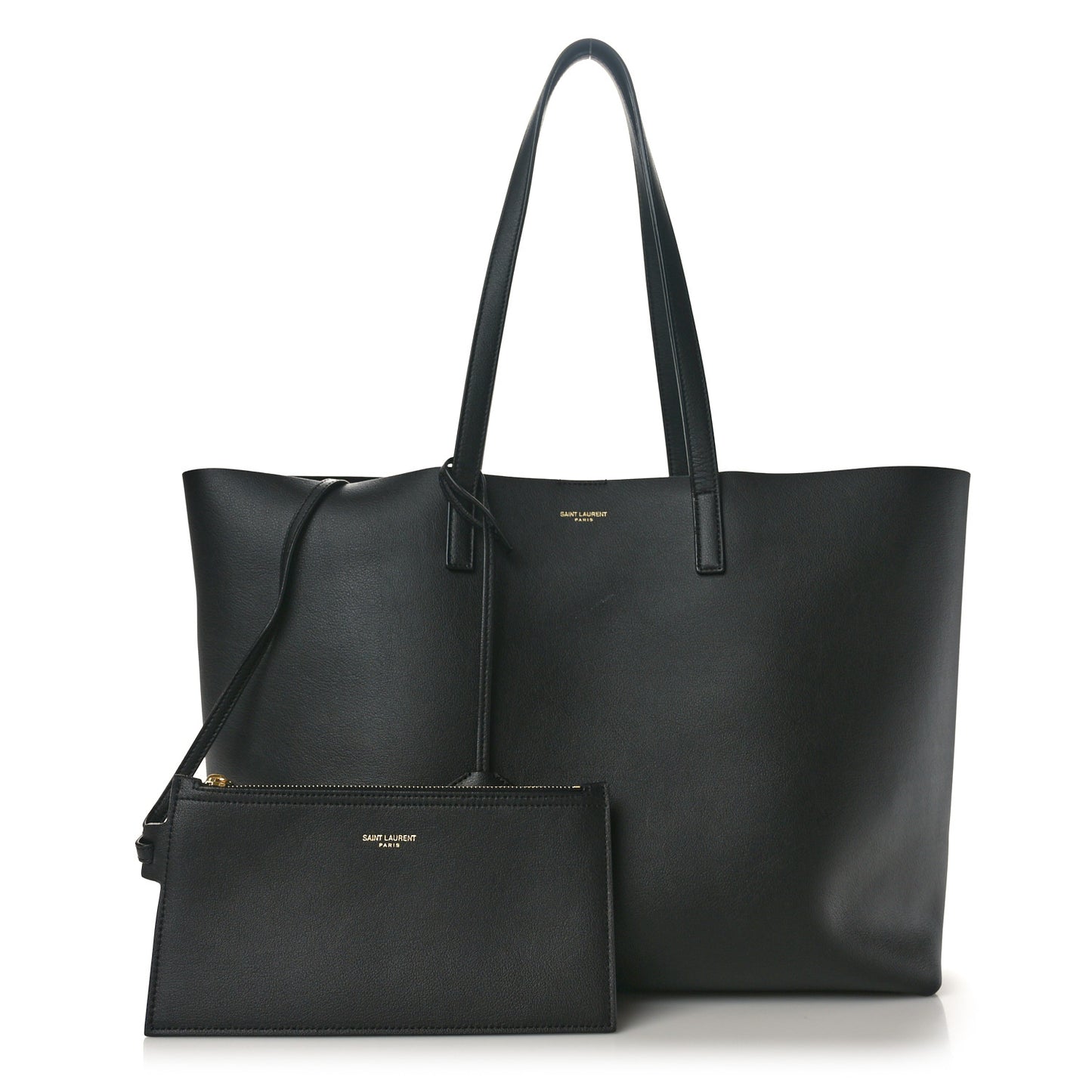 Calfskin Large Shopping Tote Black