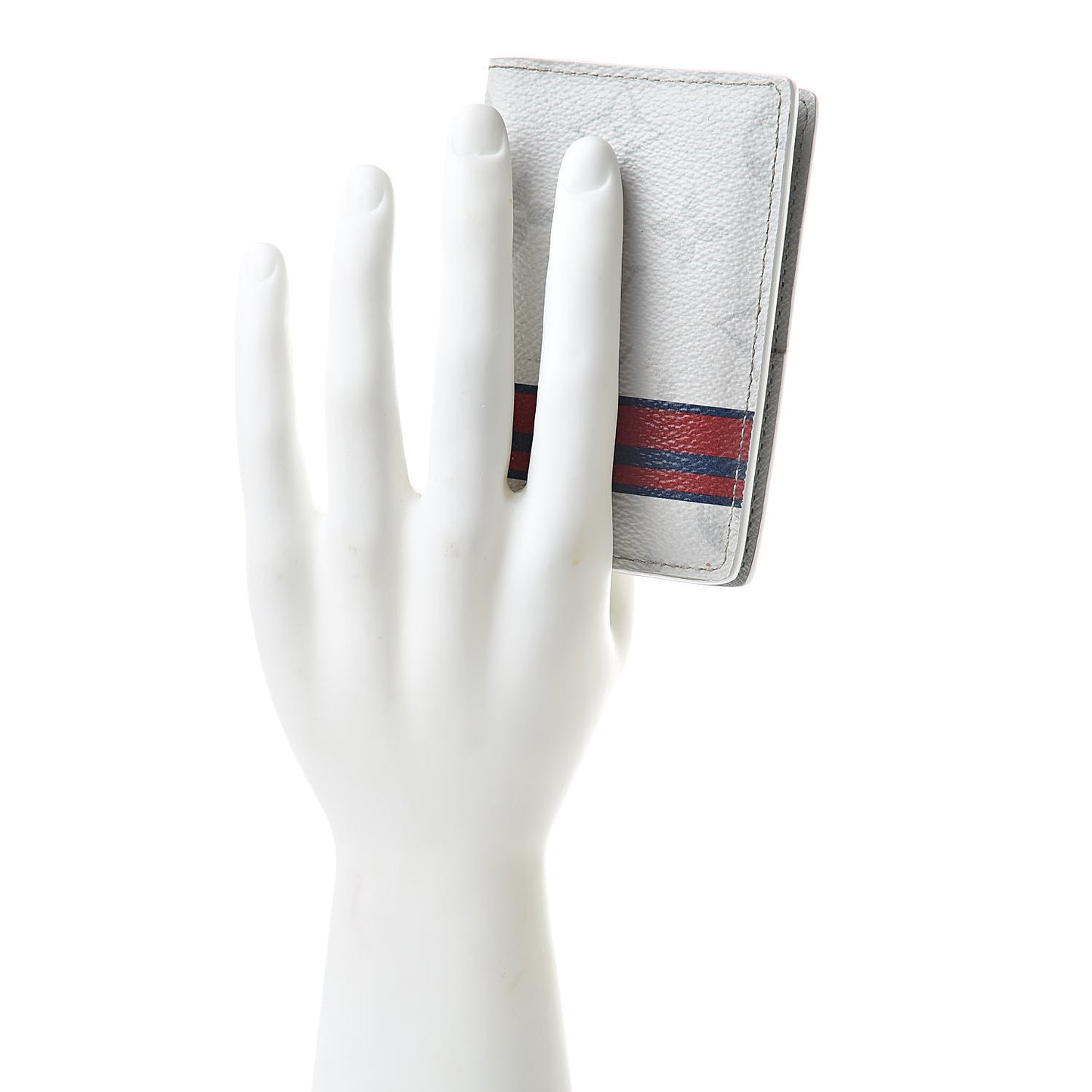 Monogram Stripes Pocket Organizer NM White