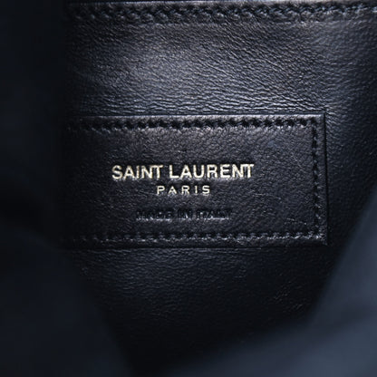 Saint Laurent Suede Monogram West Hollywood Clutch Black 6 of 6