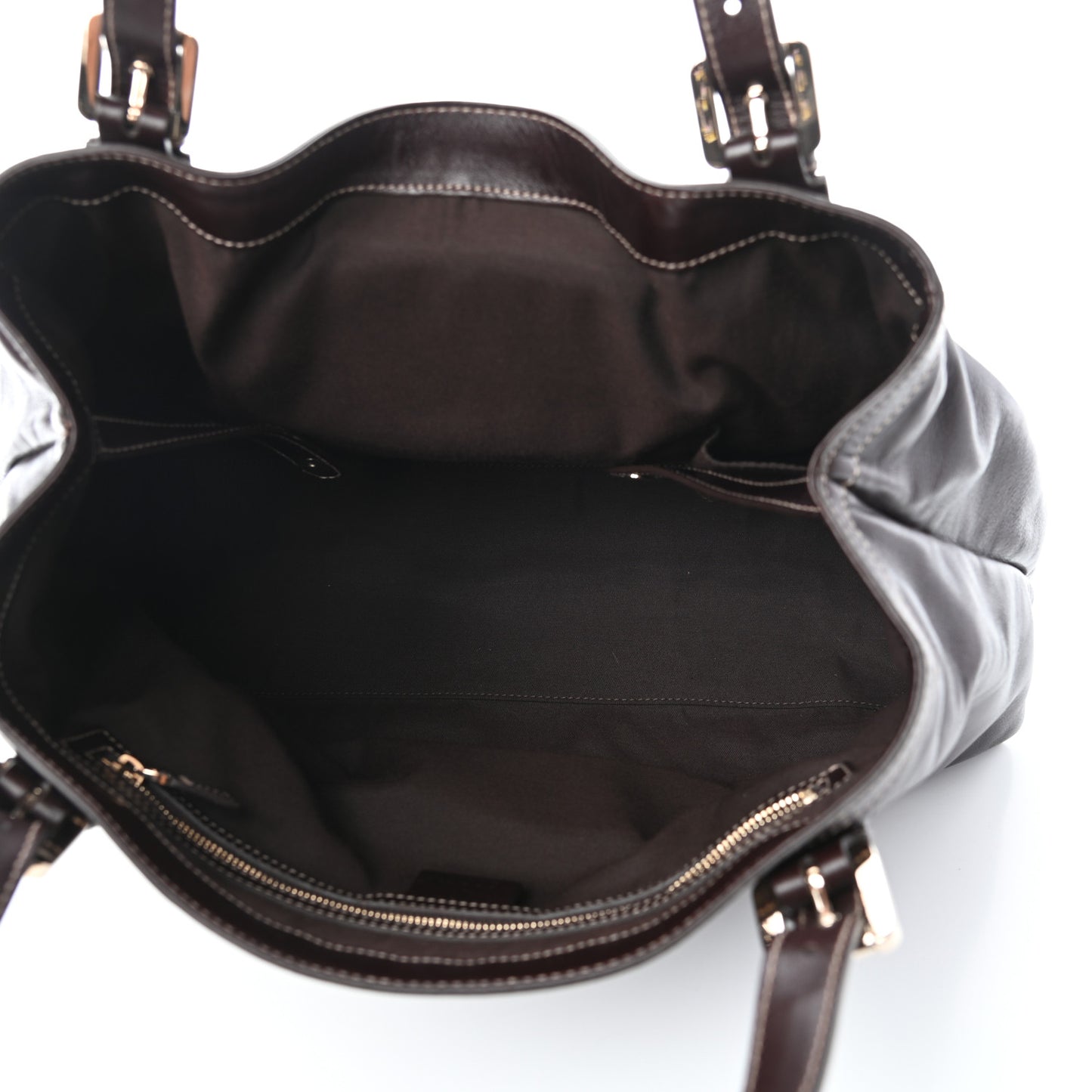 Calfskin Medium Britt Tote Dark Brown